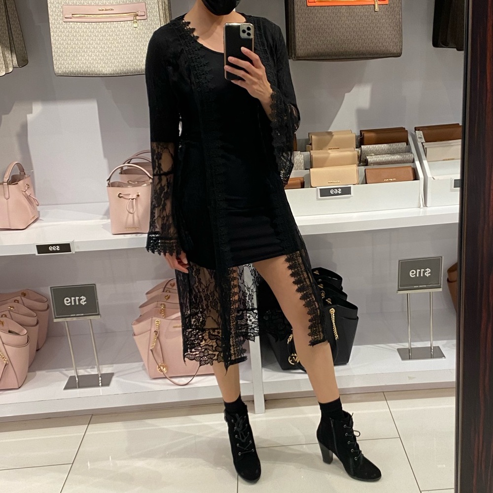 🖤Black Lace Duster